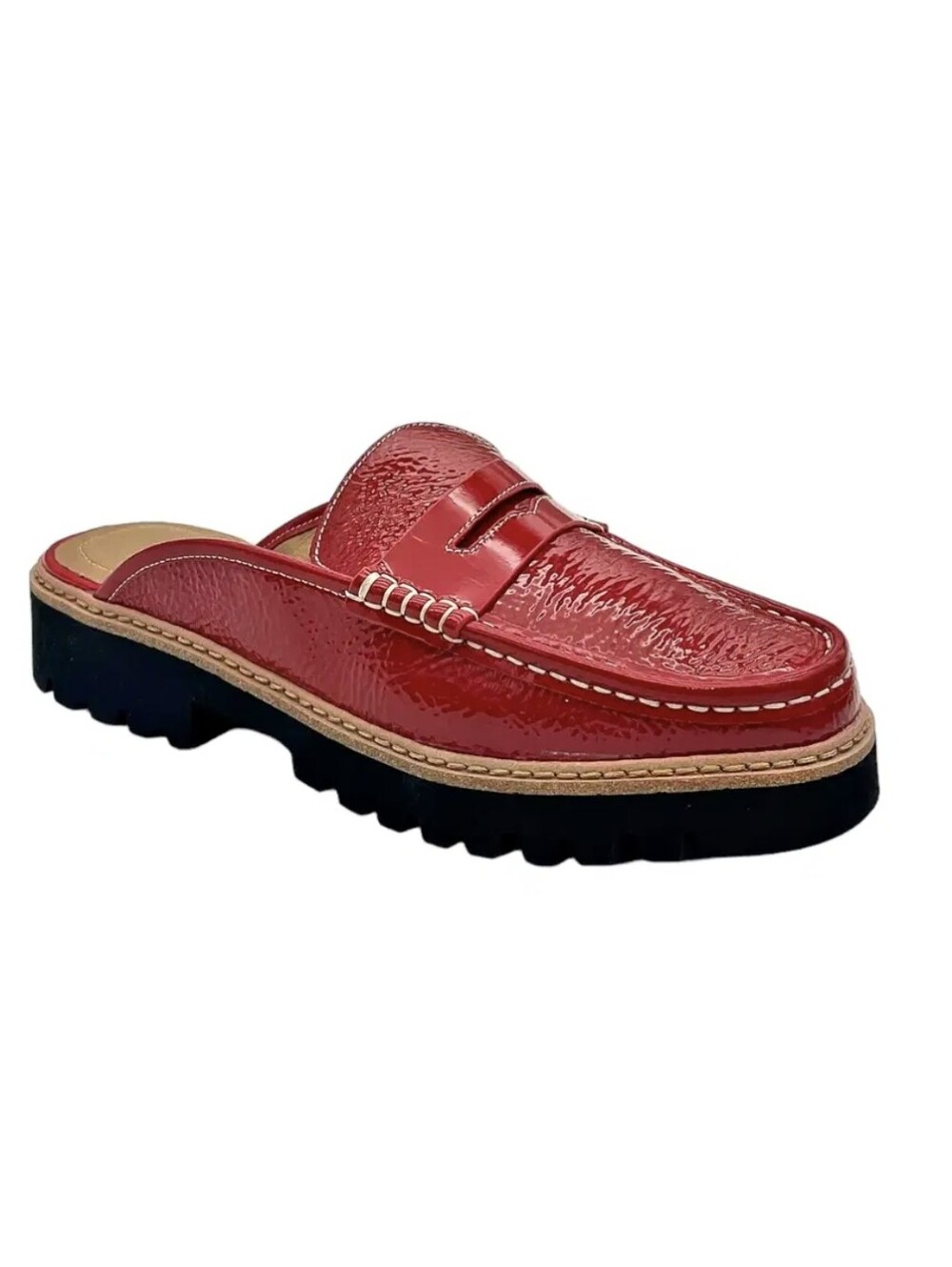 Donald pliner Red Patent Penny Loafers